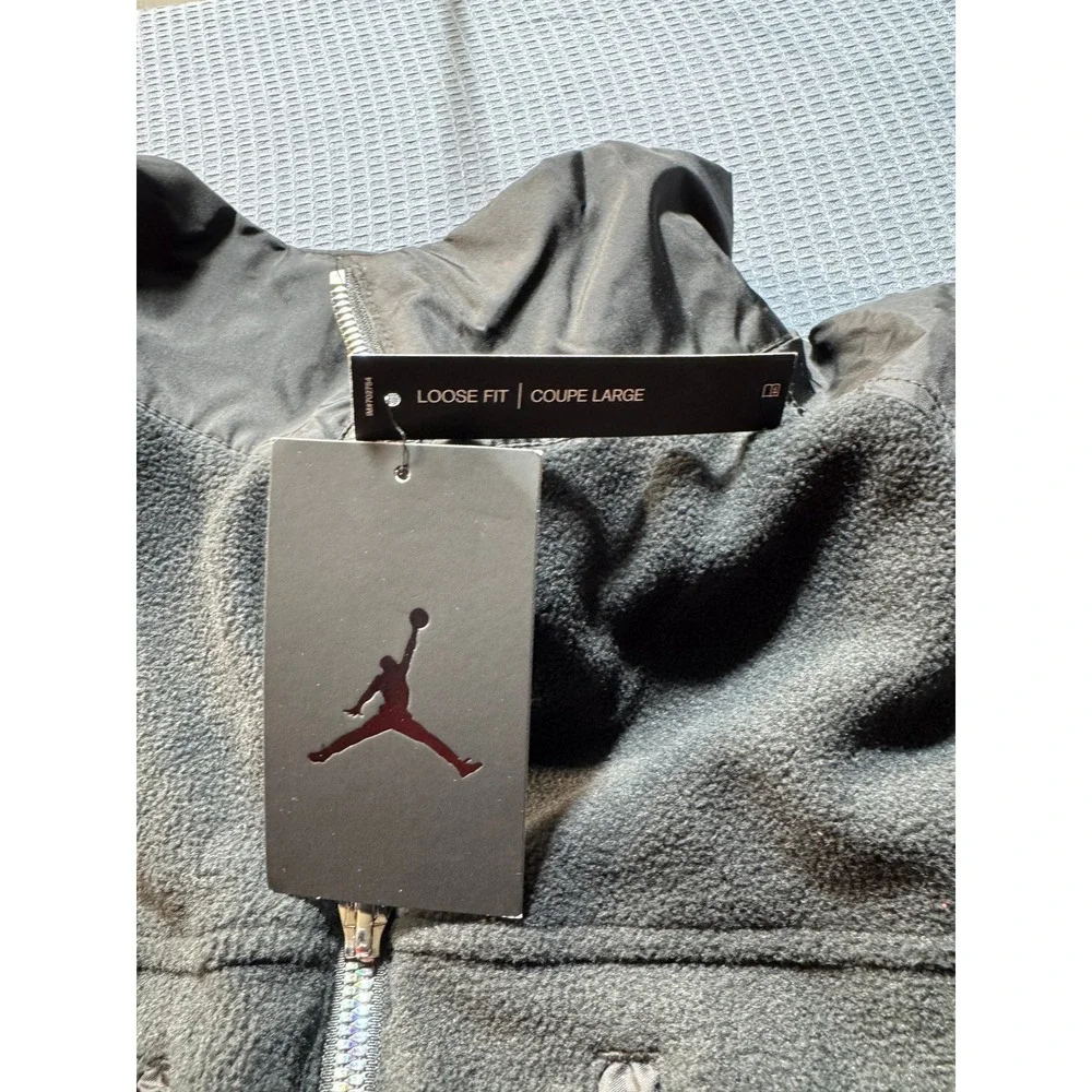Jordan Jumpman Hybrid Fleece Jacket Mens M Black DD0388-010 New‎